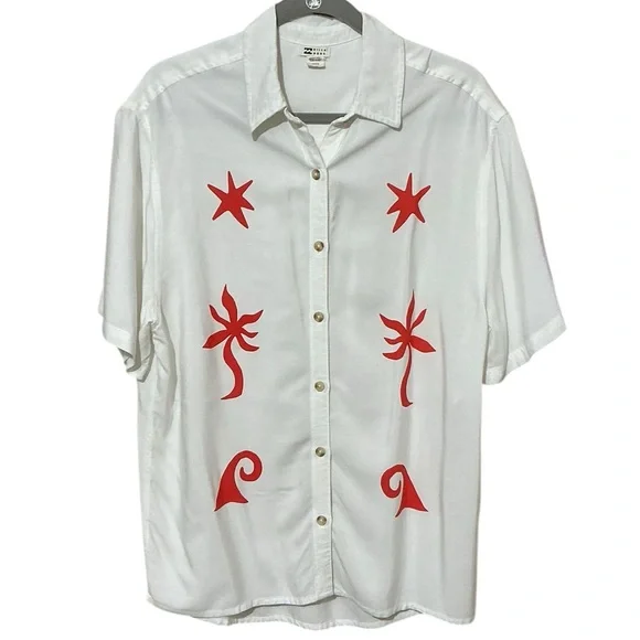 BILLABONG On Vacation Shirt S 23” P2P White $70 Retail NWOT - Picture 2 of 13